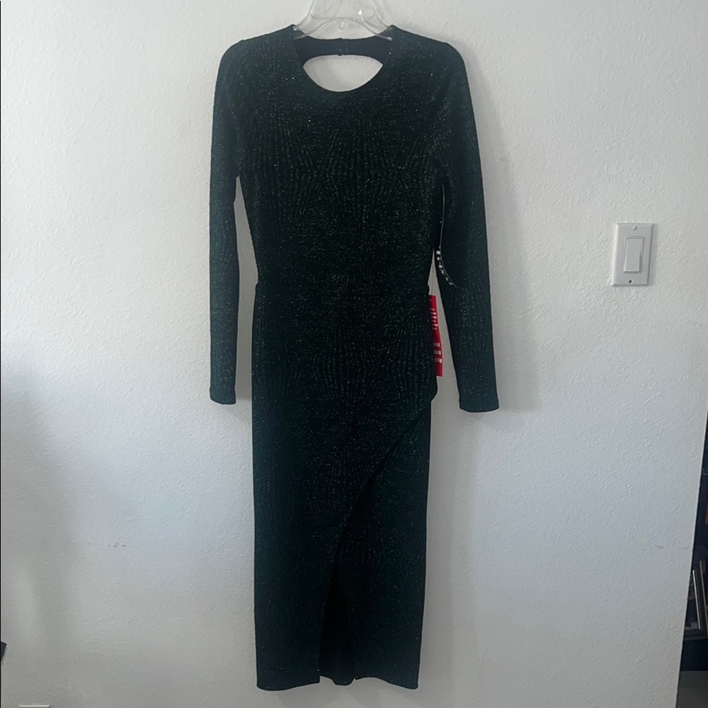 Elegant Green Long Sleeve Dress